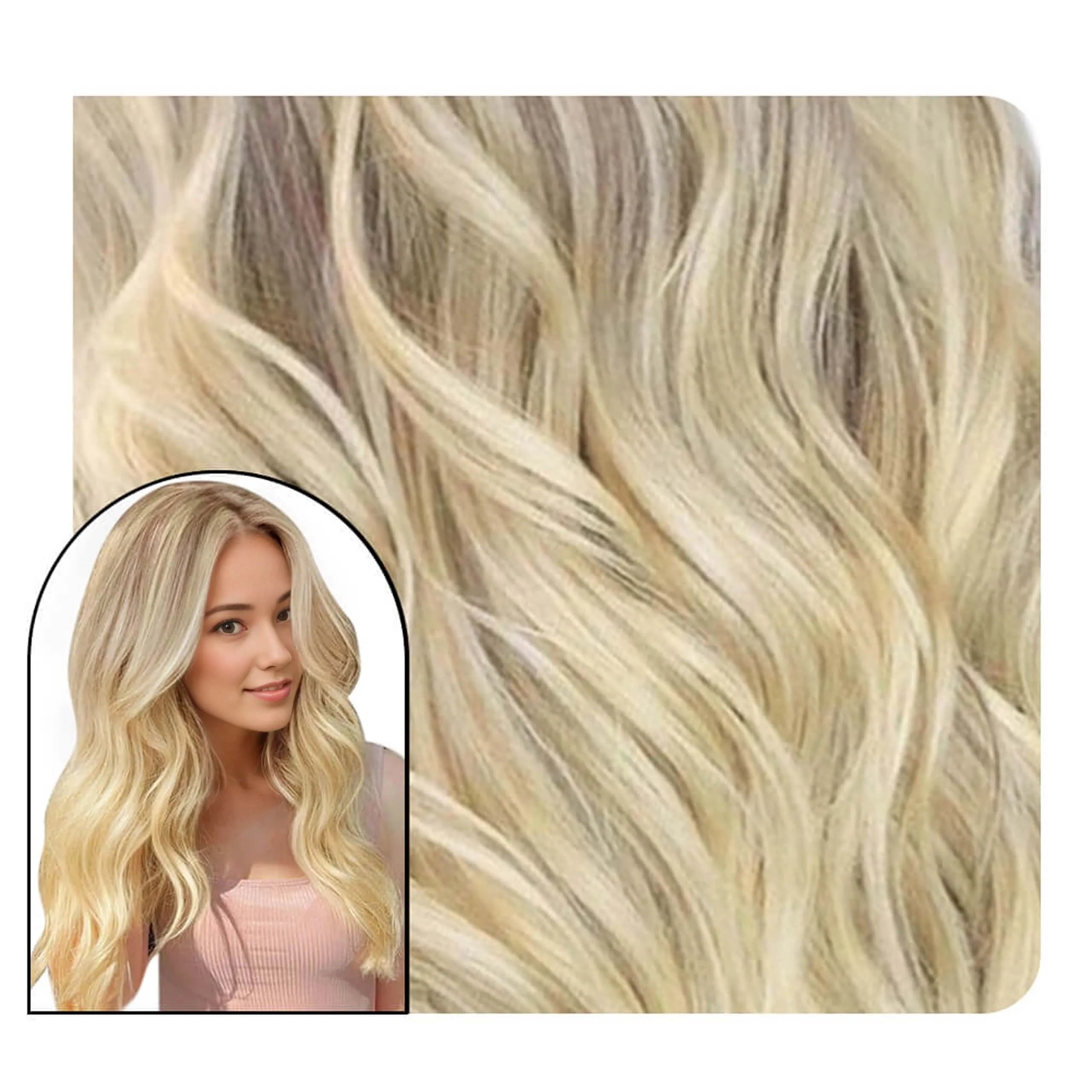 Balayage Omber Blonde Virgin Body Wave Tape in Hair Extensions 18/22/60