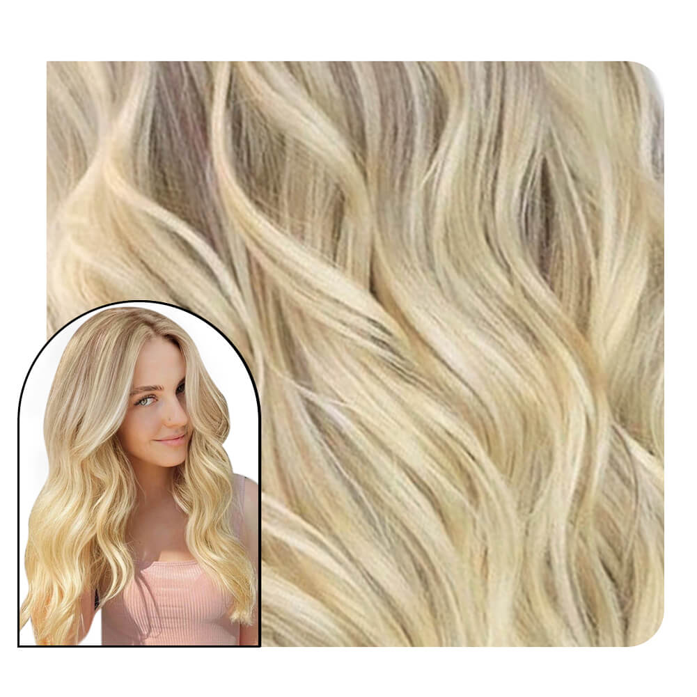 [Pre-sale][Virgin Hair] Balayage Omber Blonde Virgin Wave Tape in Hair Extensions 50G #18/22/60