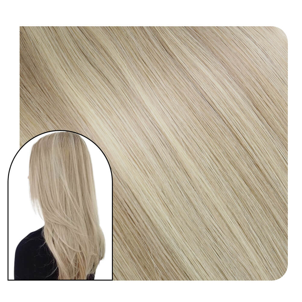 Full Cuticle Virgin Hand-tied Real Human Hair Weft Highlithed