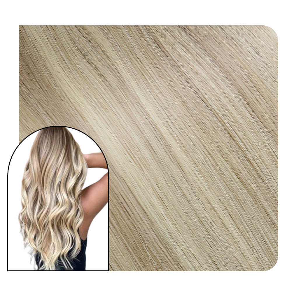[Virgin+] Real Hair U-tip Fusion Virgin Hair Extensions Blonde Piano Color #18/613