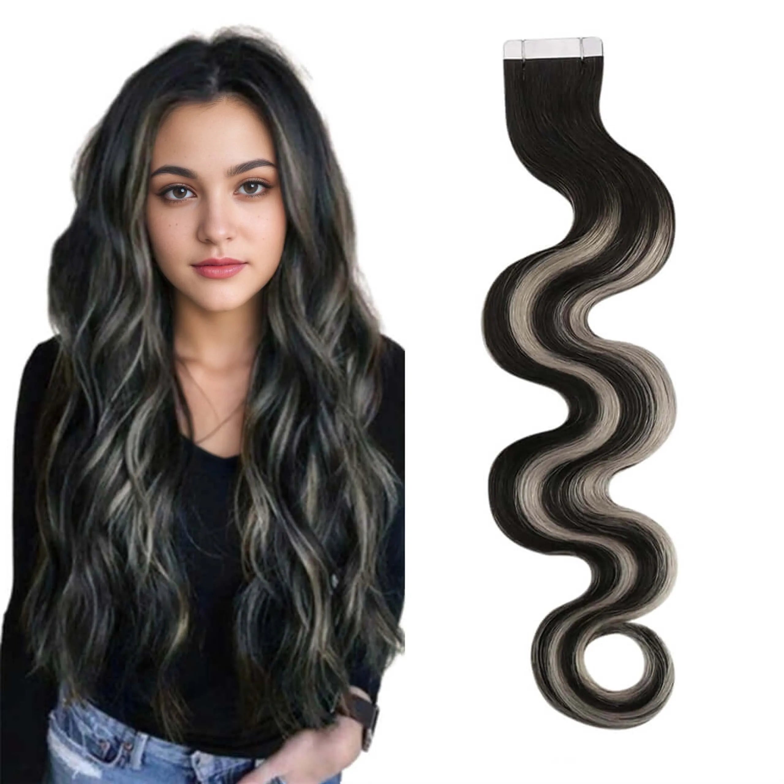 Boay Wave Tape in Hair Extensions 100% Human Hair