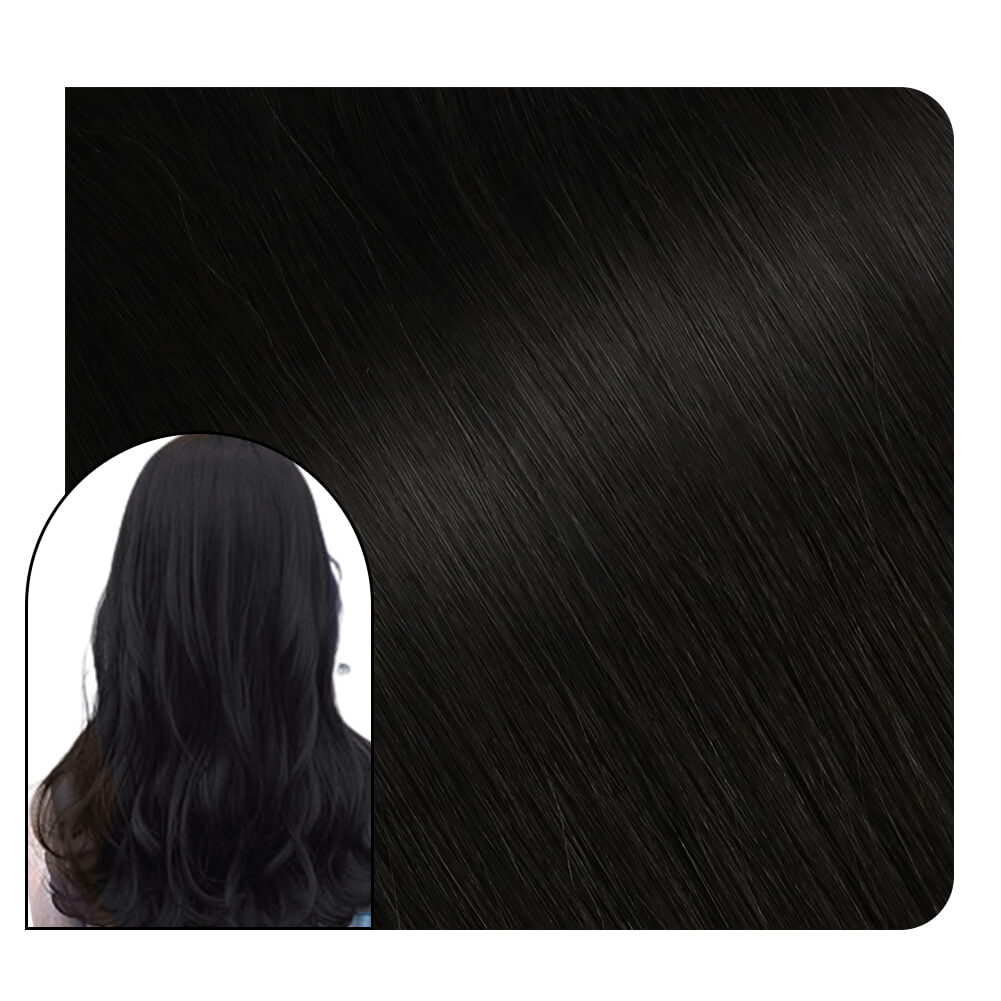 [Virgin+] Hair 100% Human Hair I Tip Fusion Virgin Hair Extensions Off Black #1B