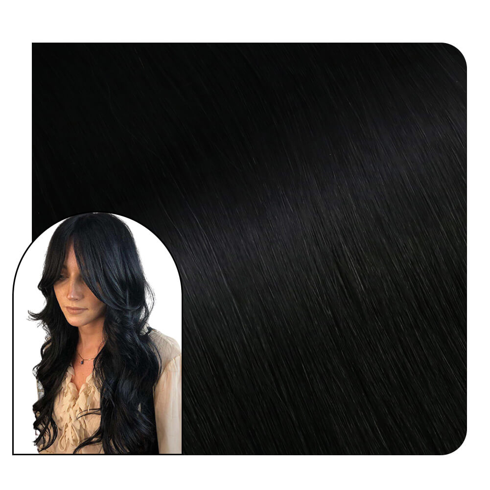 [Virgin+] Hair Weave Sew in Black Color Remy Human Hair #1