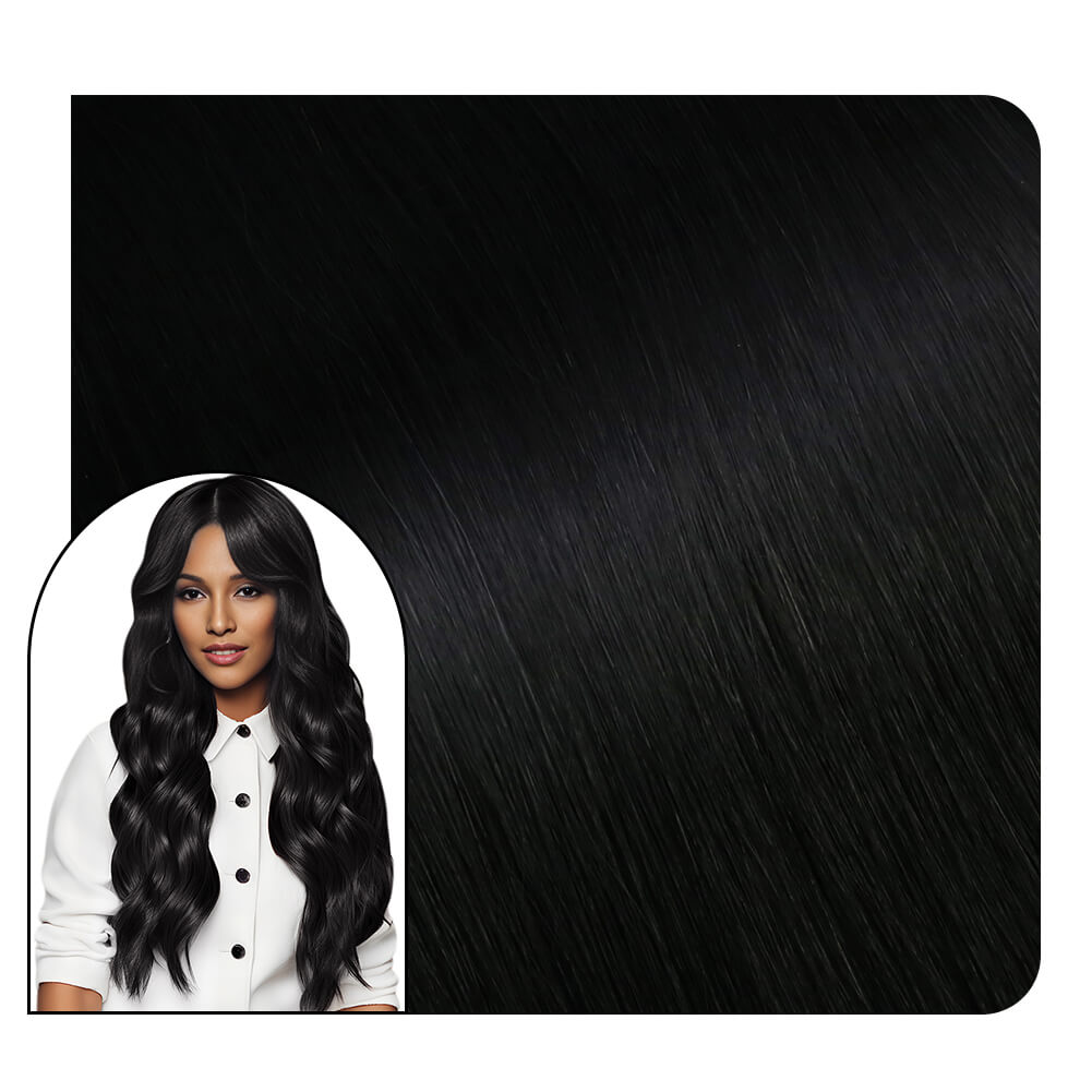 [Virgin Hair] Hair Weave Sew in Black Color Remy Human Hair #1