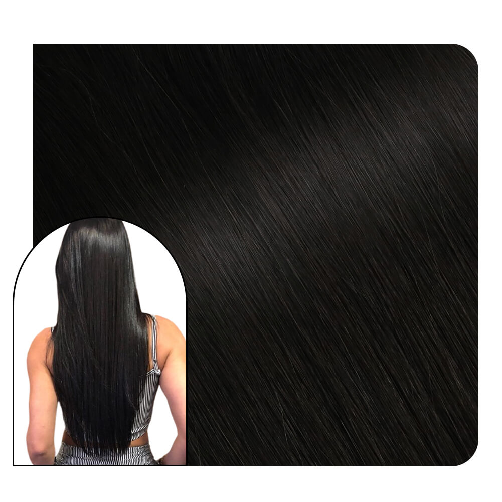 Virgin Hair 100% Human Hair I Tip Fusion Hair Extensions Off Black #1B