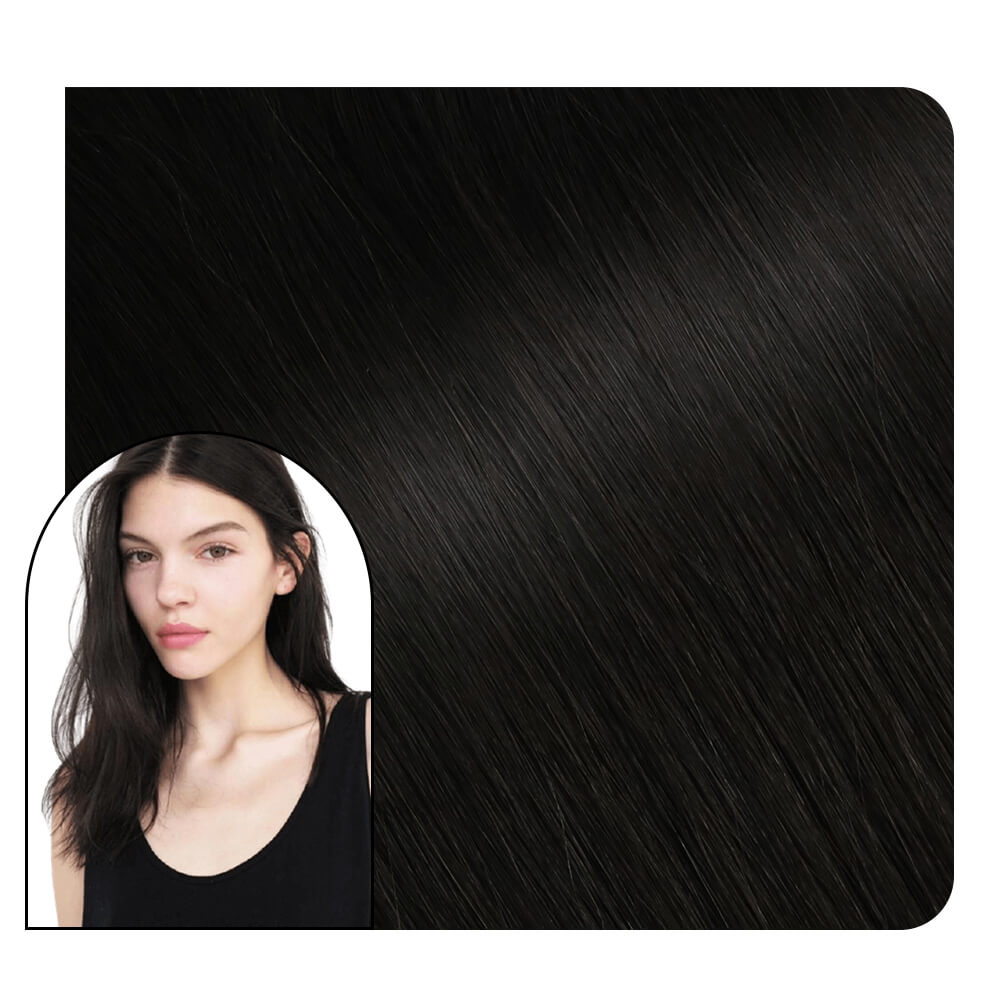 [Virgin+] Hair Weave Sew in Off Black Color Remy Human Hair #1b