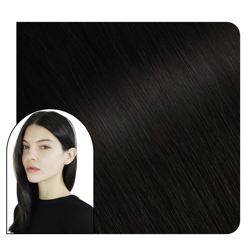 [Virgin Hair] Hair Weave Sew in Off Black Color Remy Human Hair #1B