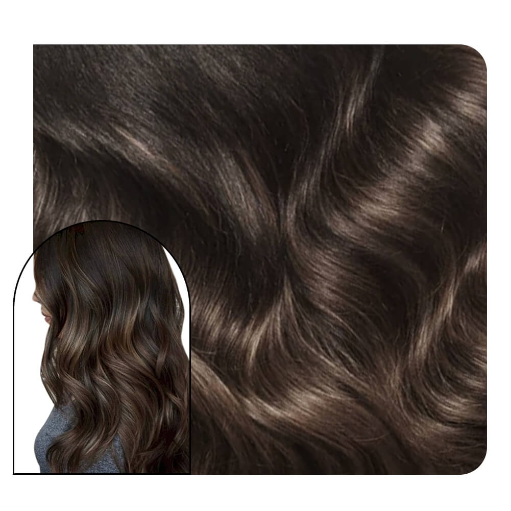 invisible tape in hair extensions beach wavy styles