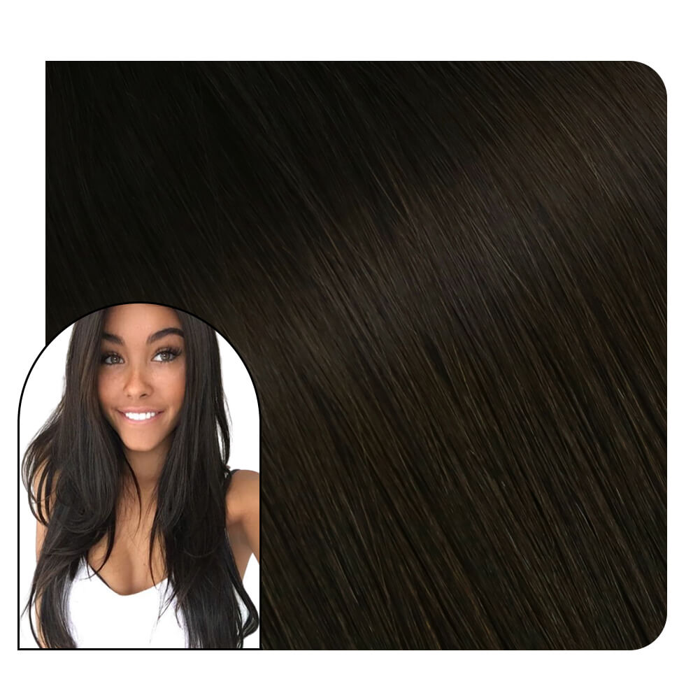 U tip Hair Extensions Dark Brown Color Virgin Human Hair