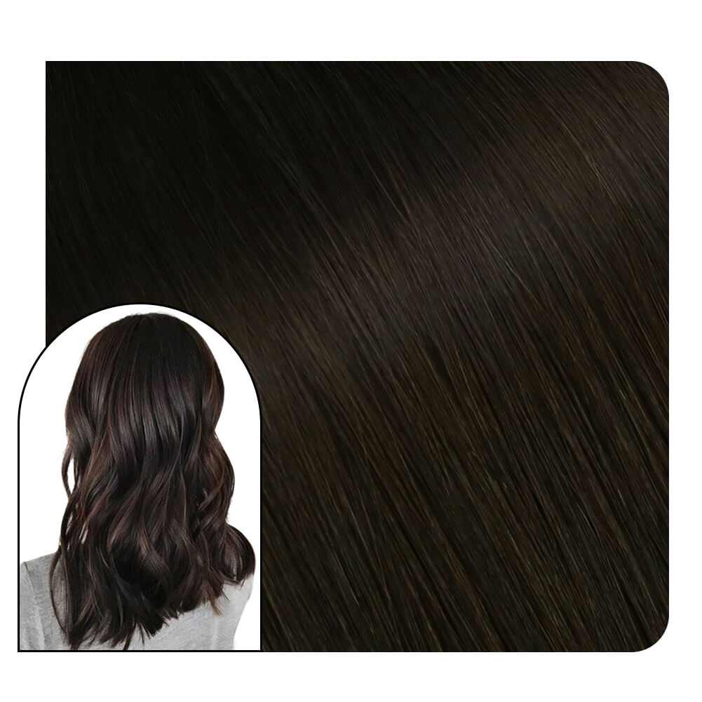 [Virgin Hair] Hair Weave Style Sew in Darkest Brown Virgin Human Hair #2