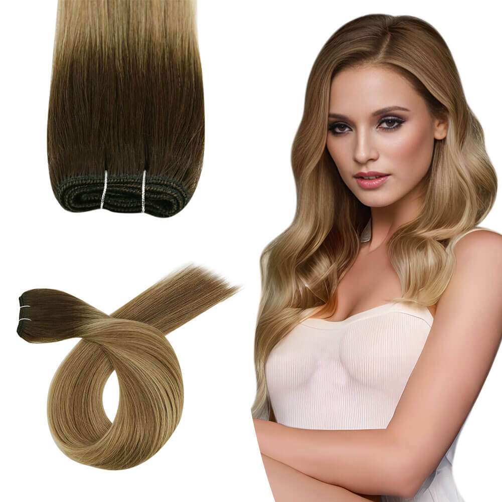 Sew in Hair Bundles Balayage Brown with Blonde 3/8/22
