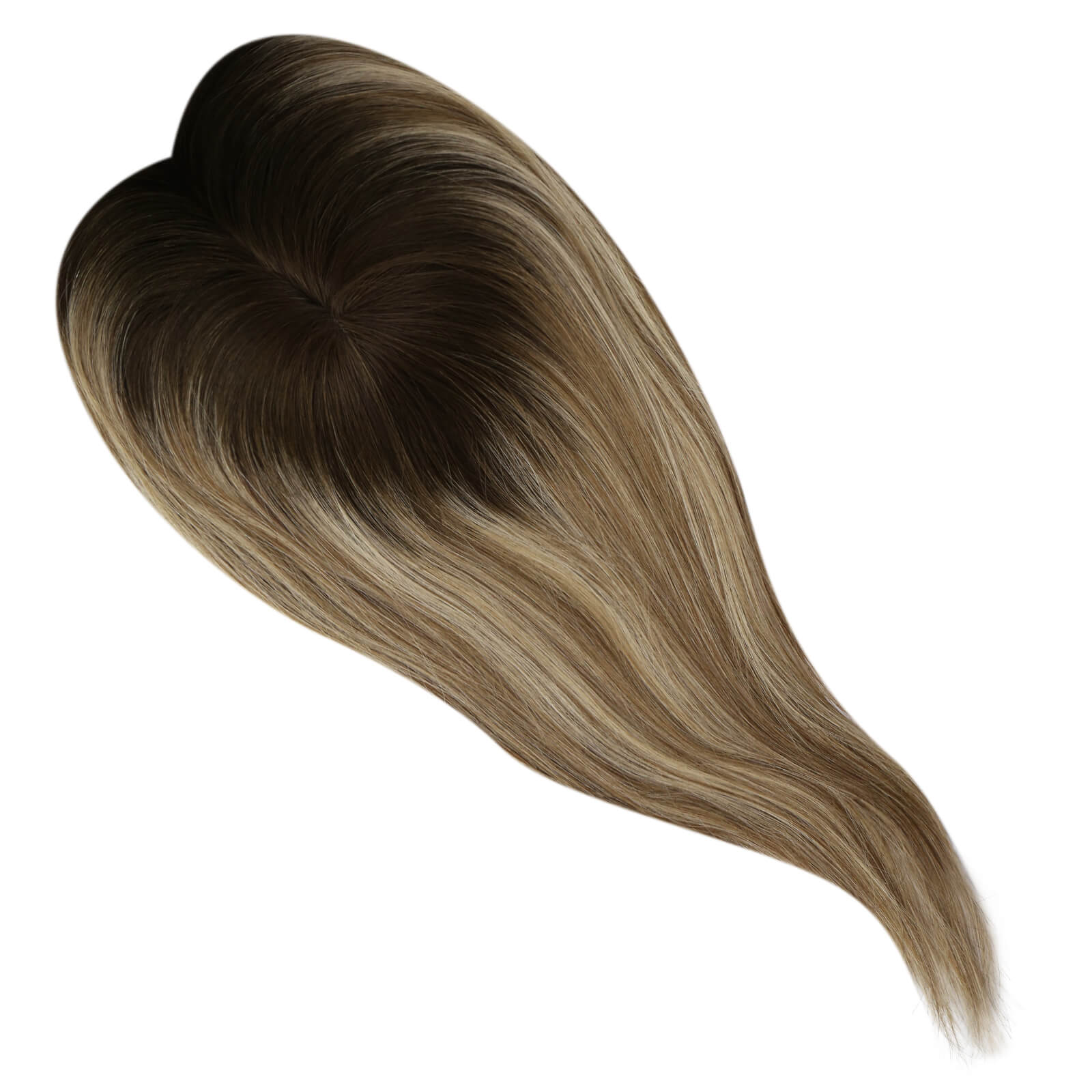 Virgin Hair Topper Balayage Toppee Wiglets Brown Mix Blonde