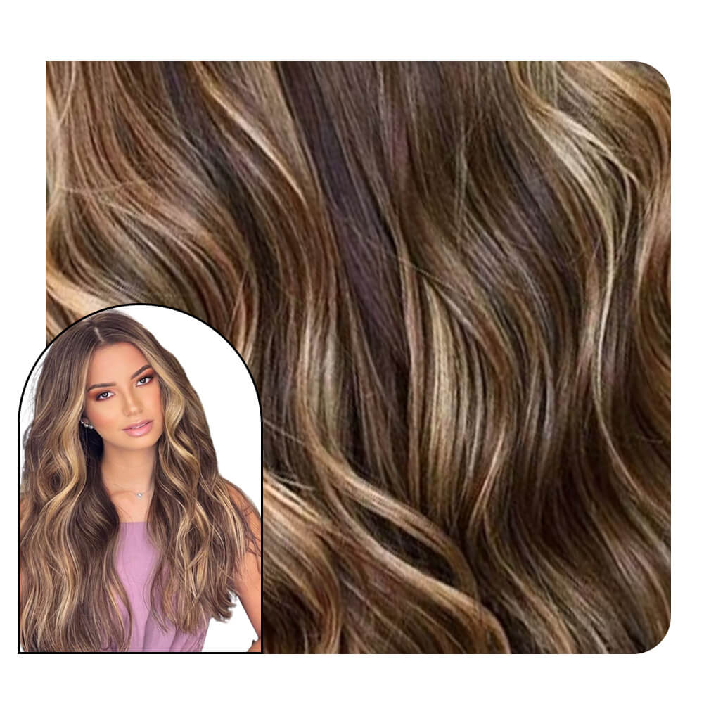 Beach Wavy Seamless Inject Tape in Hair Extensions