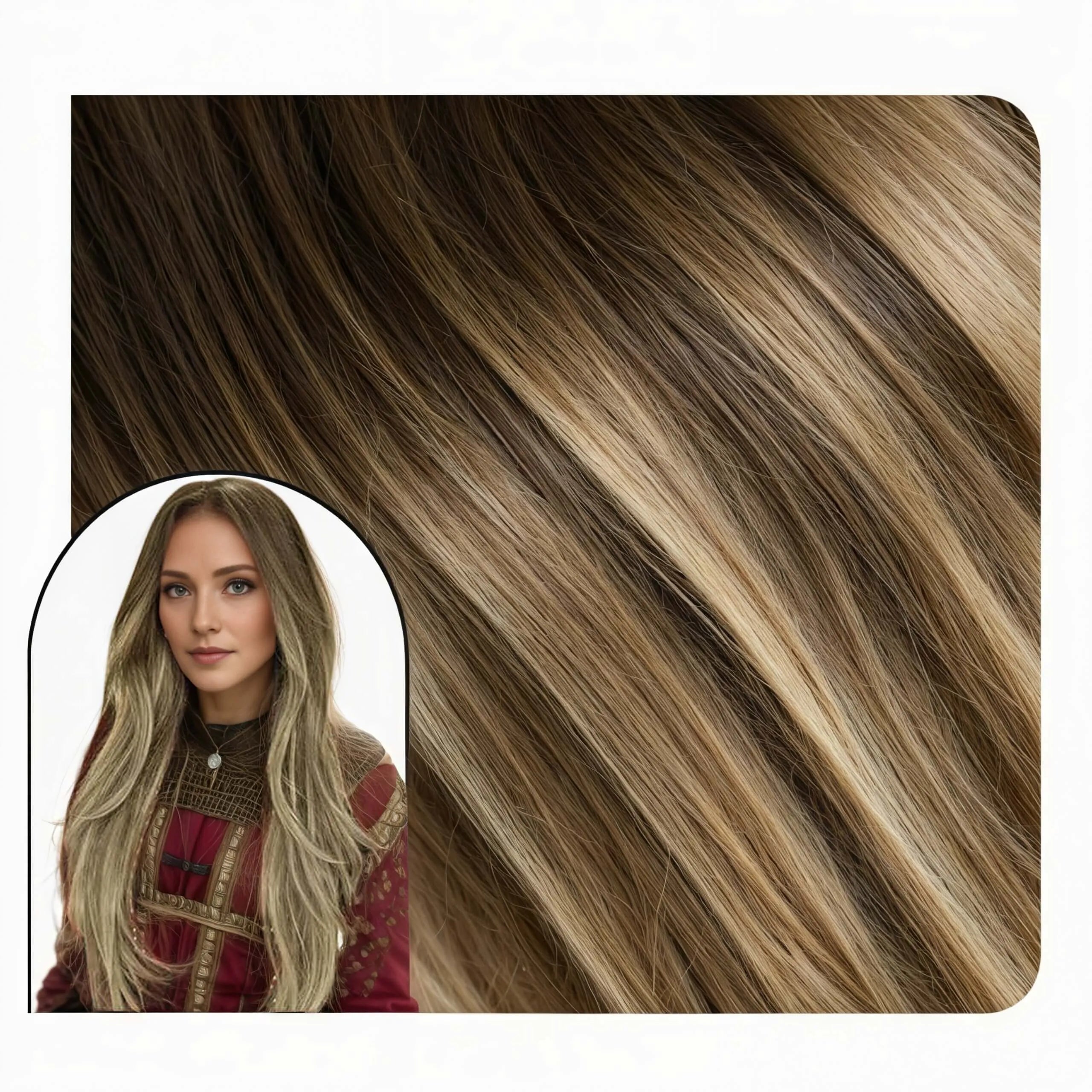 tape in hair extensions balayage brown blonde hair