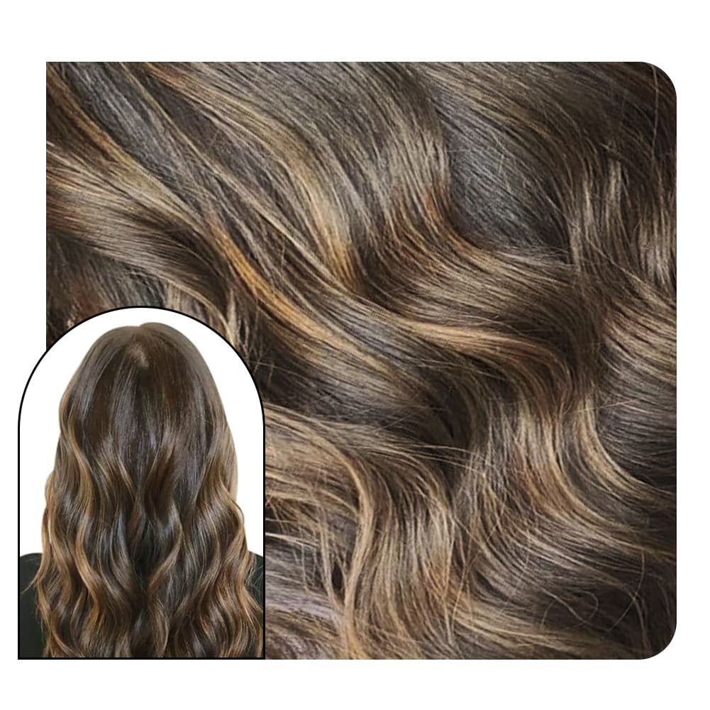 [Pre-sale] Body Wave Piano Color I Tip Hair Extensons Dark Brown with Blonde 4/27