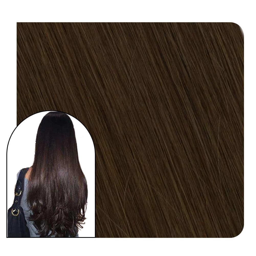 Hair Weave Style Sew in Chocolate Brown Color Remy Human Hair #4
