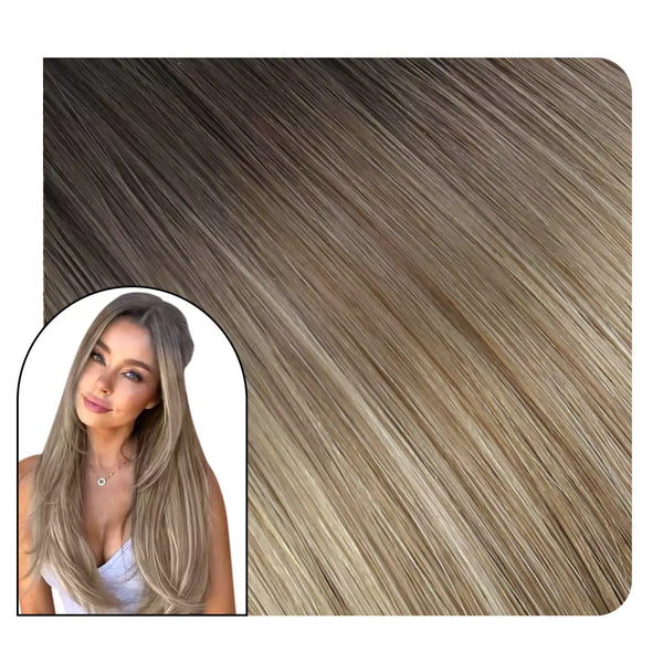 real human hair clip in extensions double weft