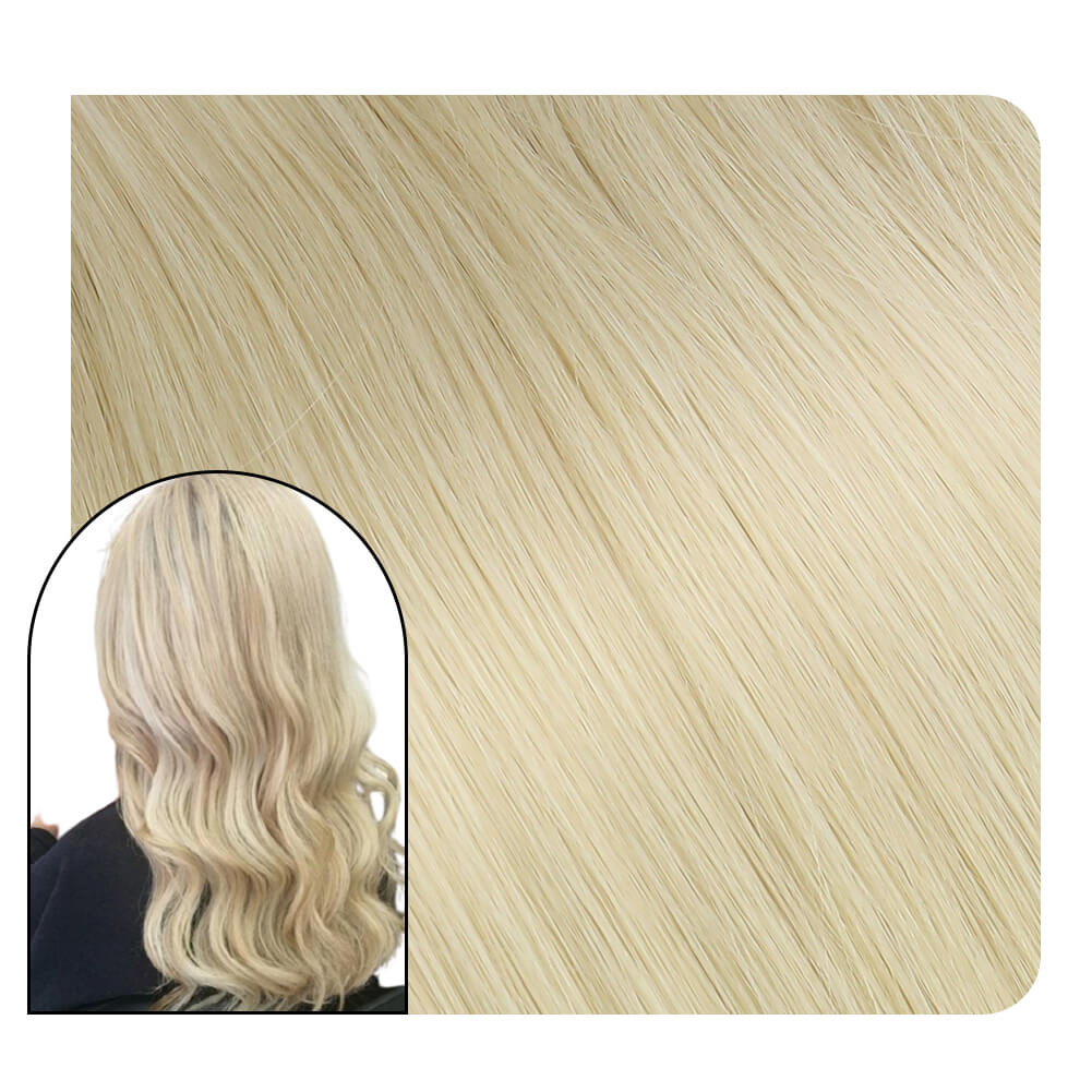 Virgin Human Hair U-tip Fusion Hair Extensions Platinum Blonde #60
