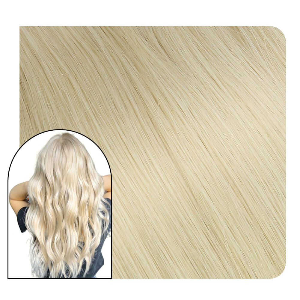[Virgin+] Sew in Platinum Blonde Virgin Human Hair Weft #60