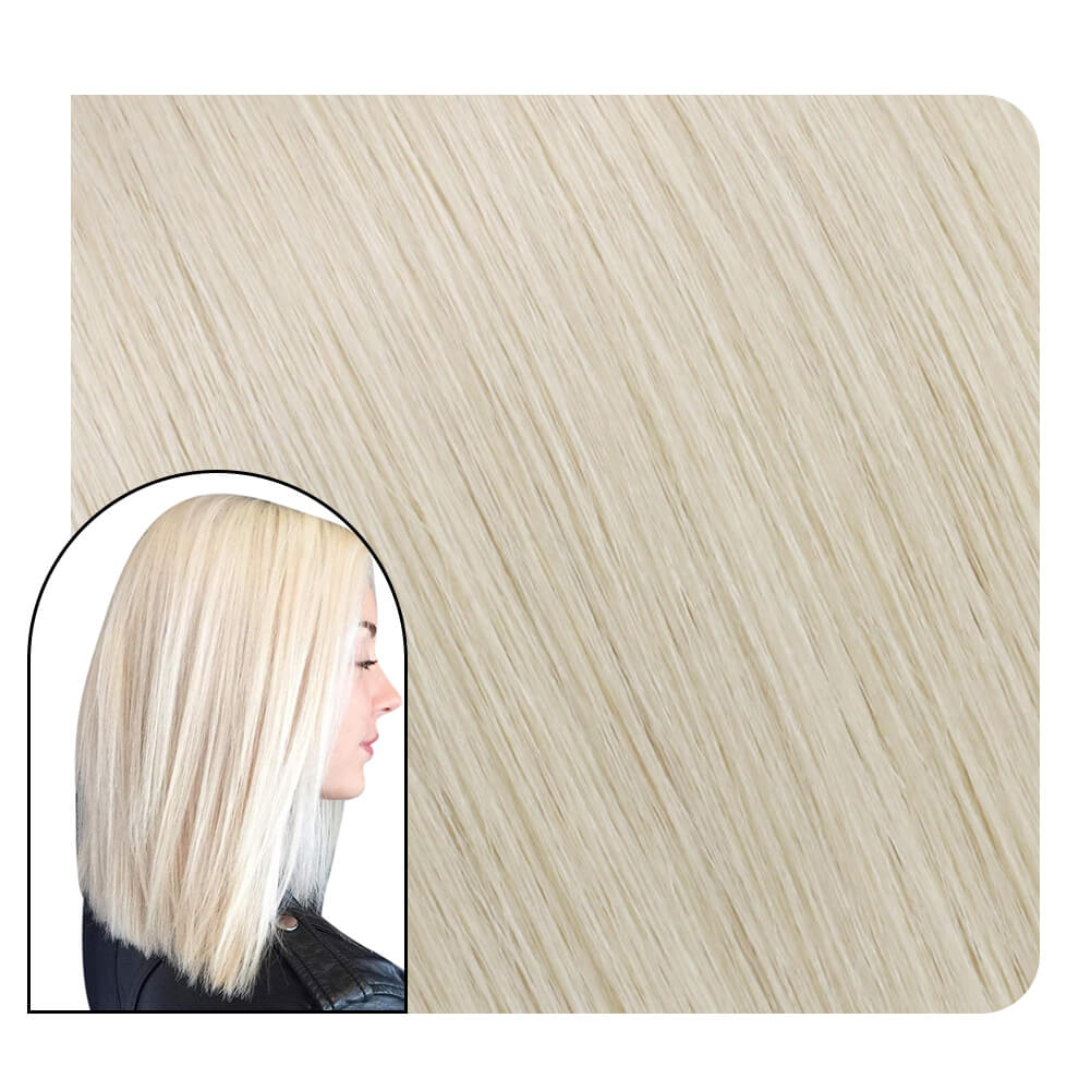  Tape in Hair Extensions Virgin Hair Platinum Blonde Pure Colo