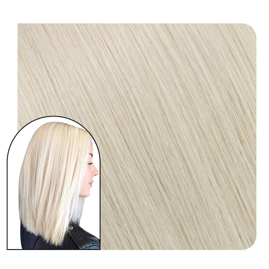 Tape in Hair Extensions Virgin Hair Platinum Blonde Pure Colo