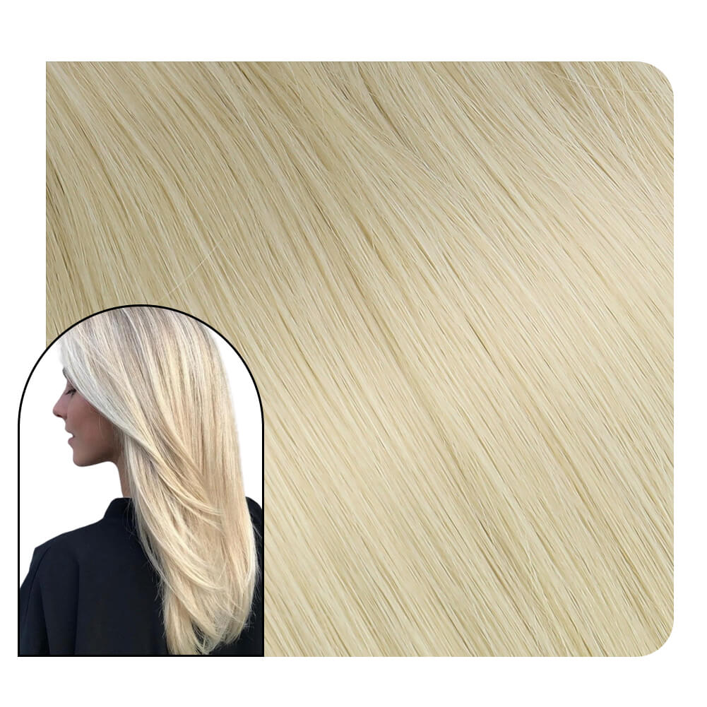 Hair U-tip Fusion Virgin Hair Extensions Platinum Blonde