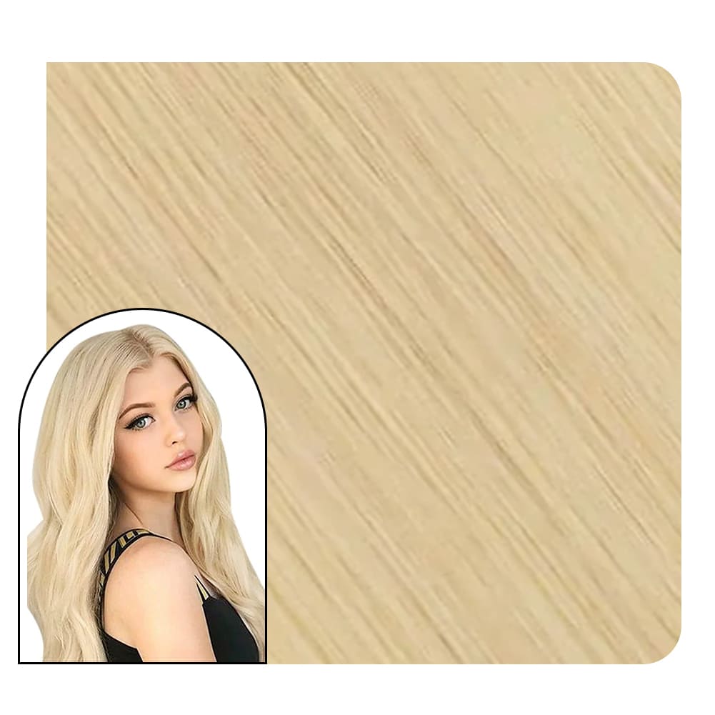 Human Hair Extensions Tape in Bleach Blonde Color for Sale #613