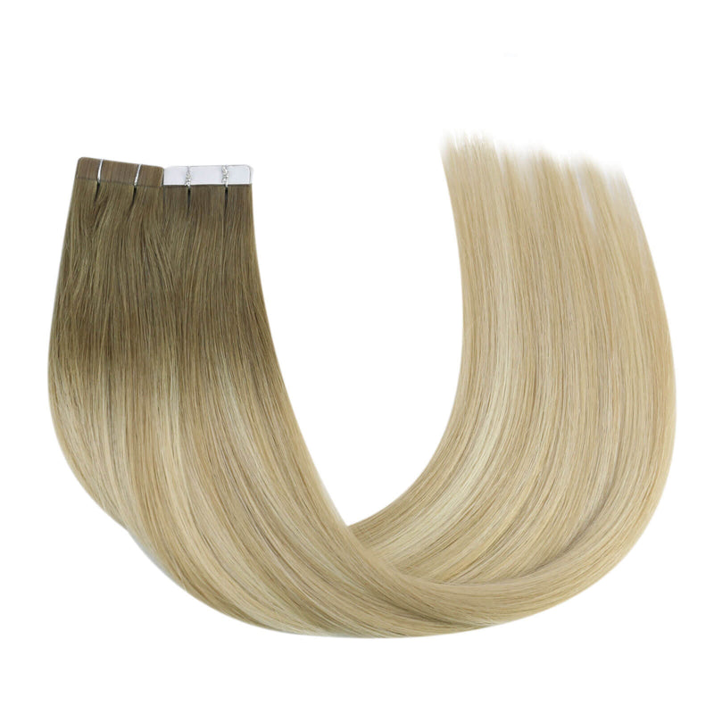 balayage best quality tape in hair extensions blonde #8/27/60