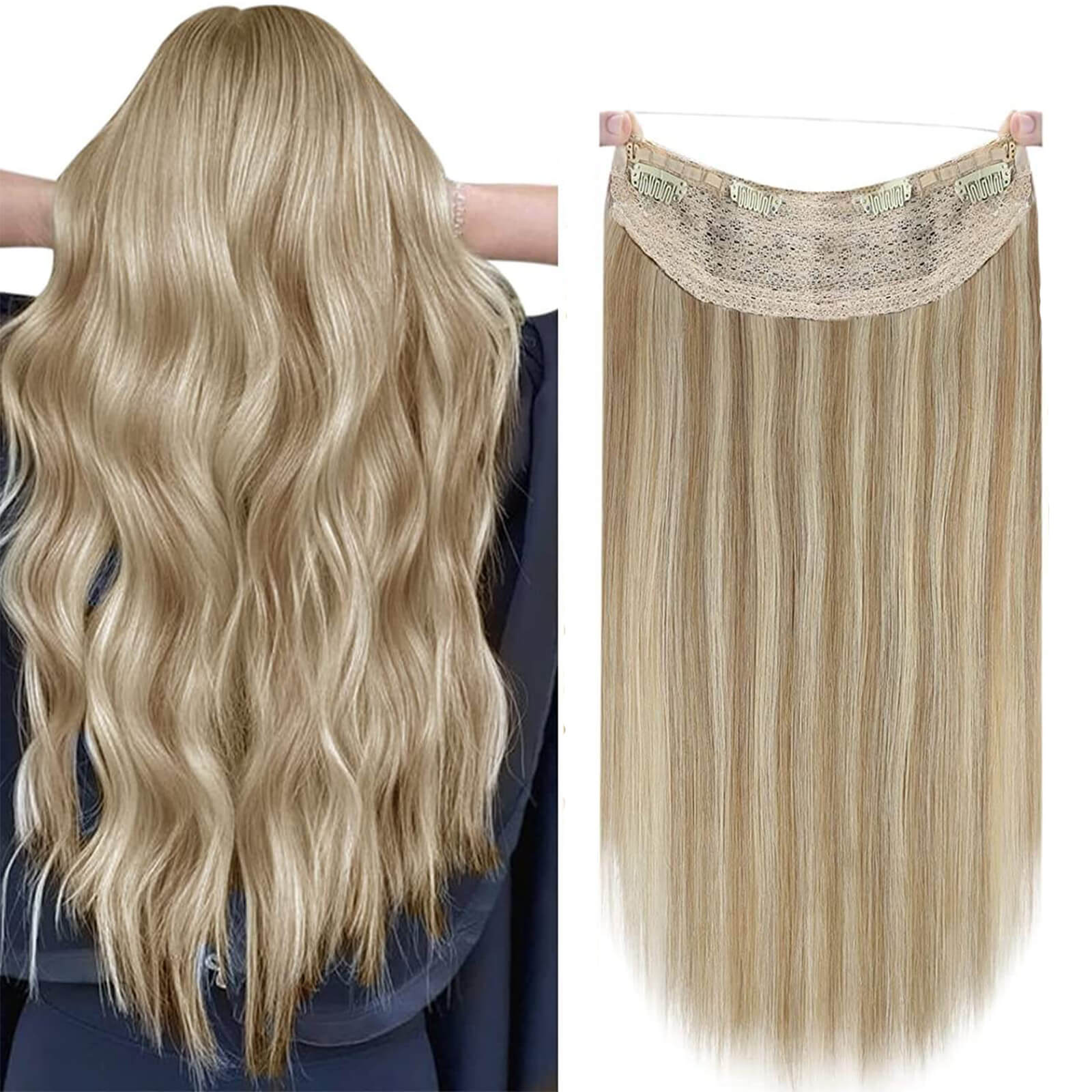 invisible halo highlight hair extensions