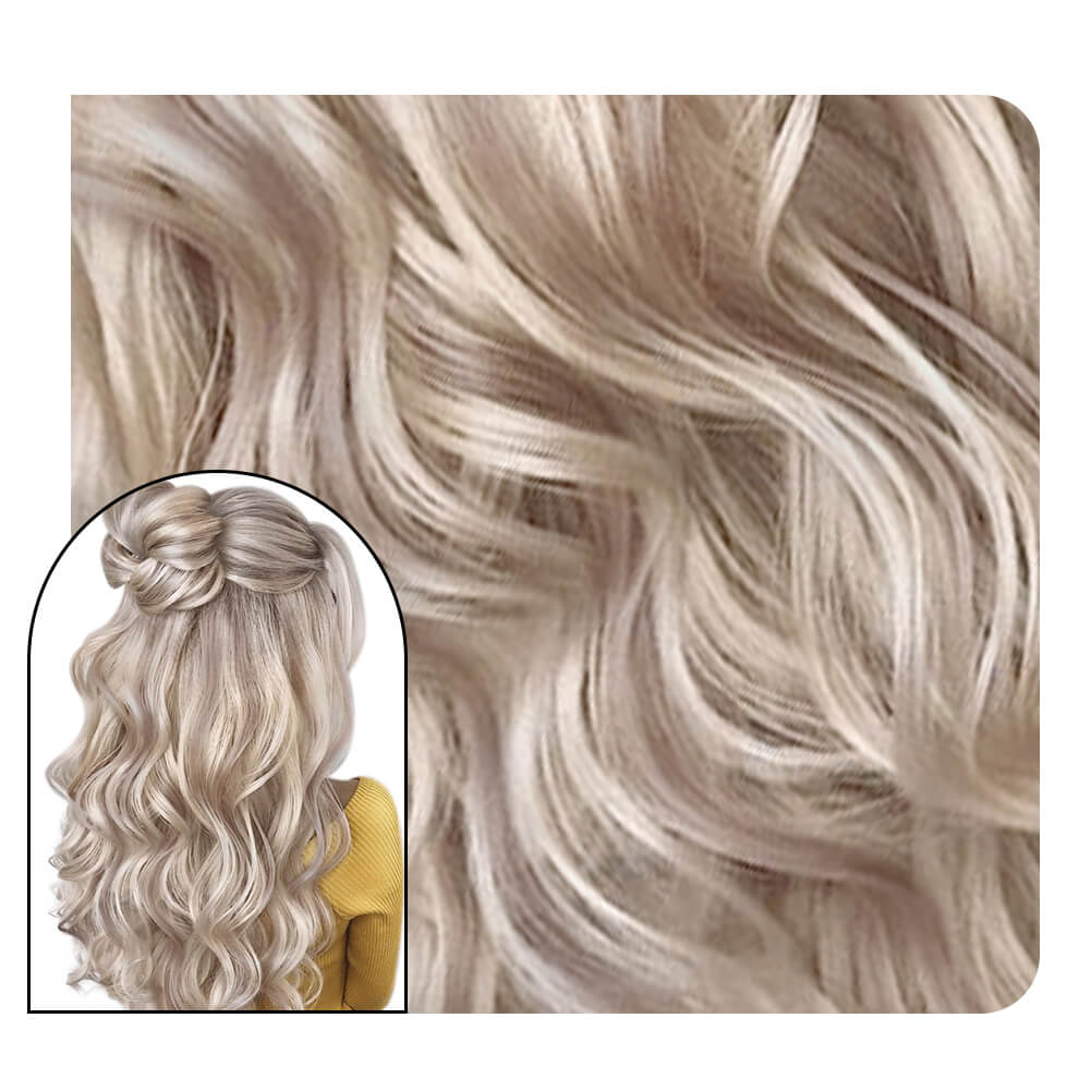 [Pre-sale][Virgin Hair] Highlighted Blonde Wave Tape in Hair Extensions 50G #19A/60