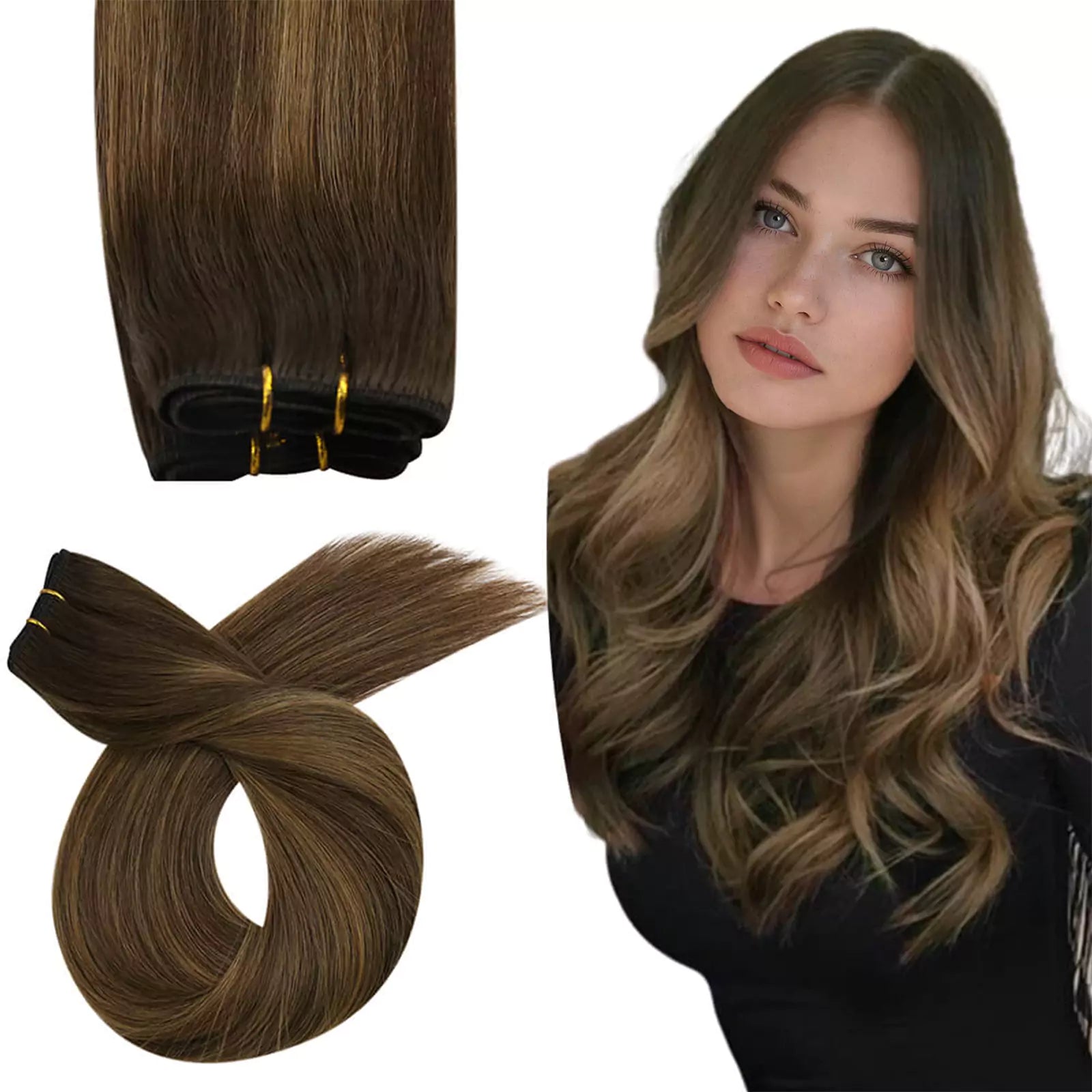 Weft Hair Extensions Human Hair_DU
