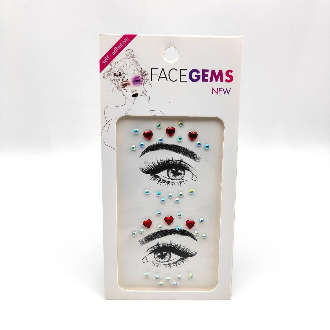 Face Jewels Red Color