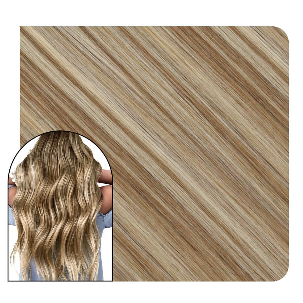 Human Hair U-tip Fusion Hair Extensions Brown with Blonde #10/613