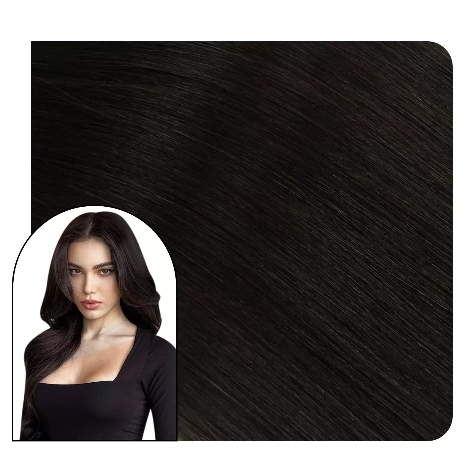 Ktip Extensions Fusion Human Hair Natural Black For Women