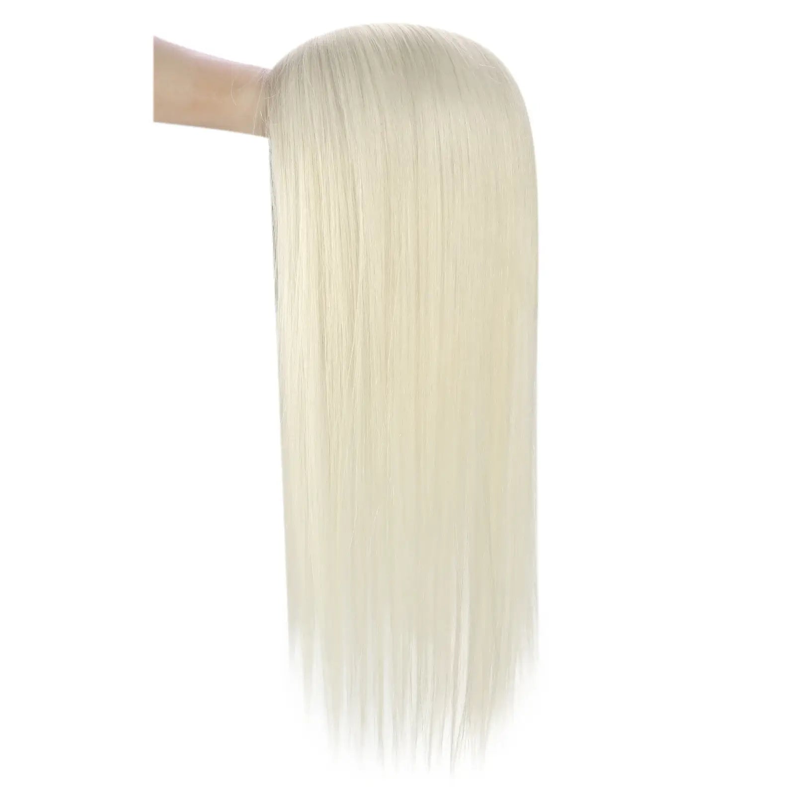 Mono Base Real Human Hair Platinum Blonde HairPiece Toppers for Women