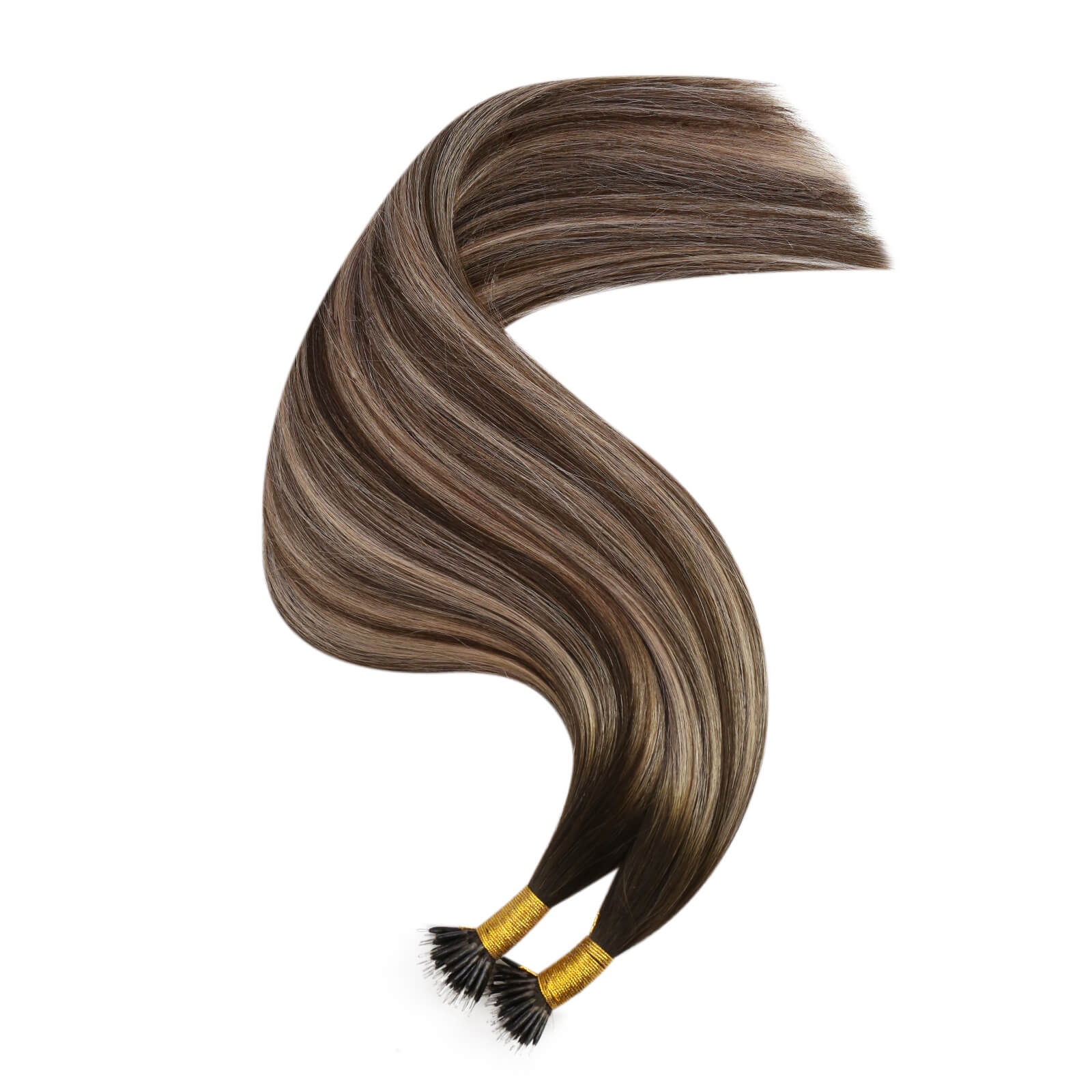 Nano Tip Hair Extensions Brown Blonde for Women
