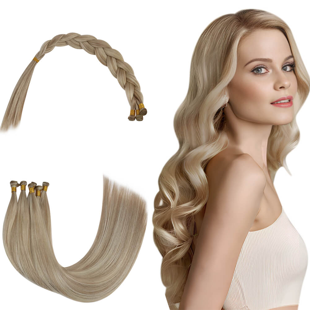 Genius Weft Hair Extensions Highlights Ash Blonde #P18/613