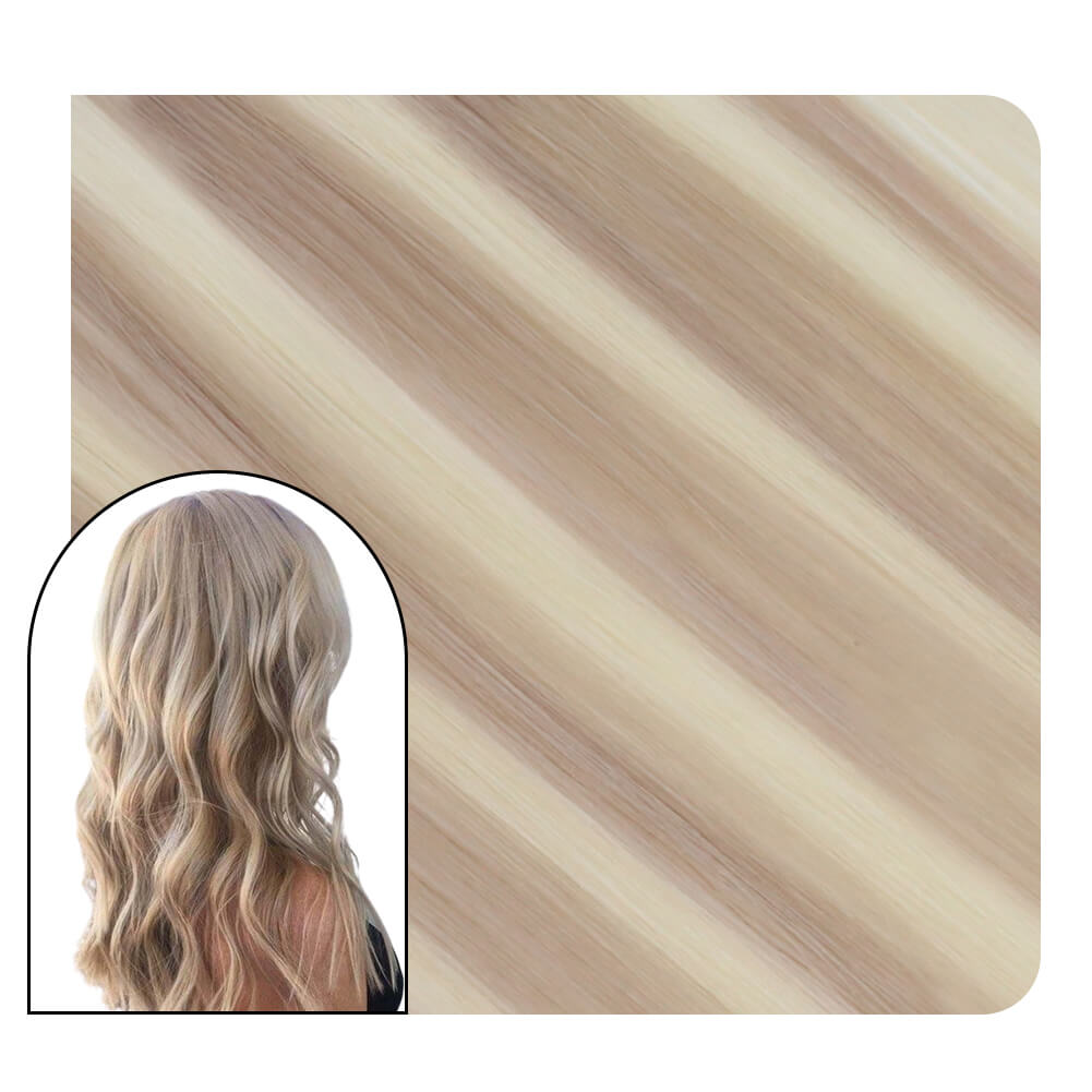Invisible Seamless PU Injection Tape Hair Extensions Blonde