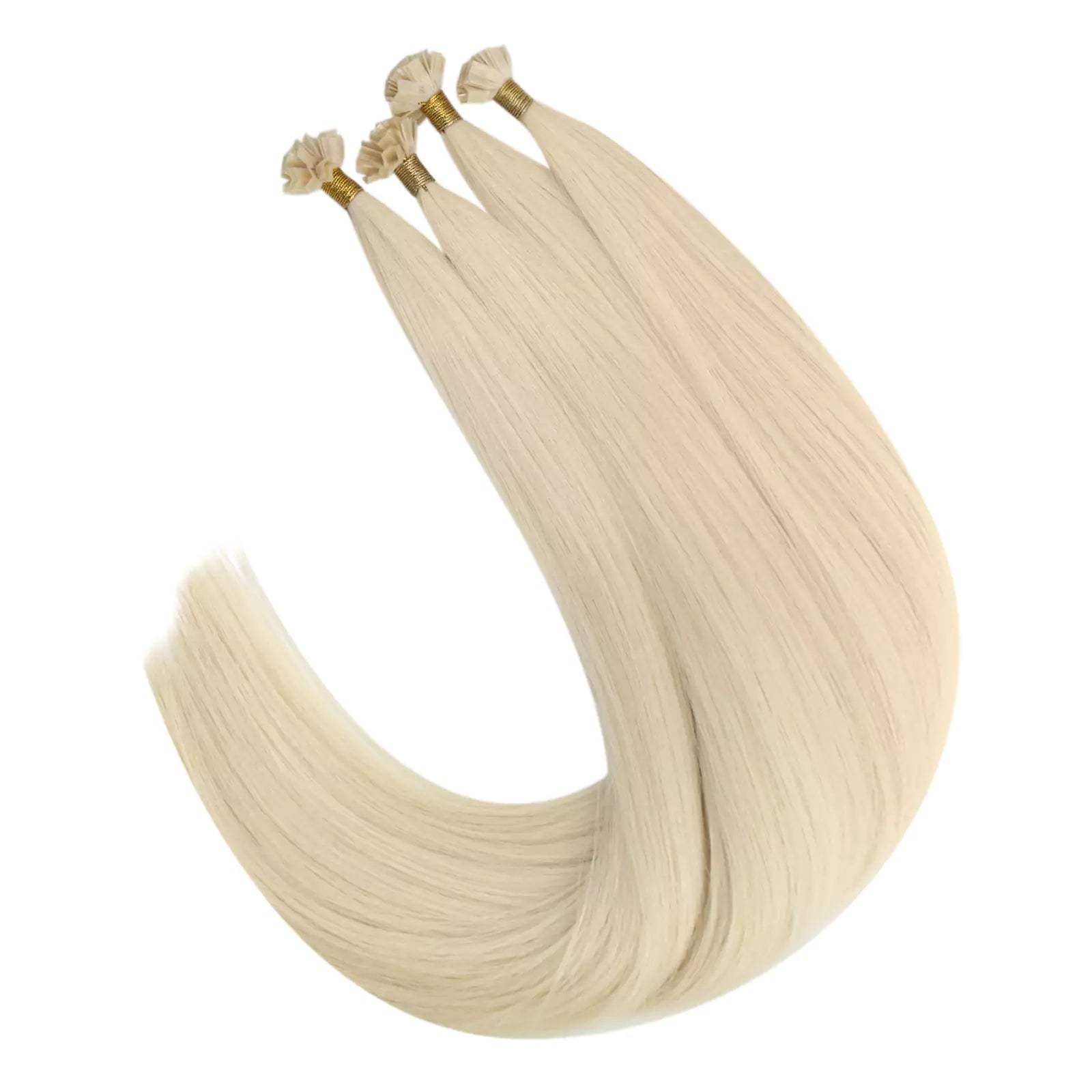  100% Human Hair K-tip Hair Extensions Platinum Blonde Color