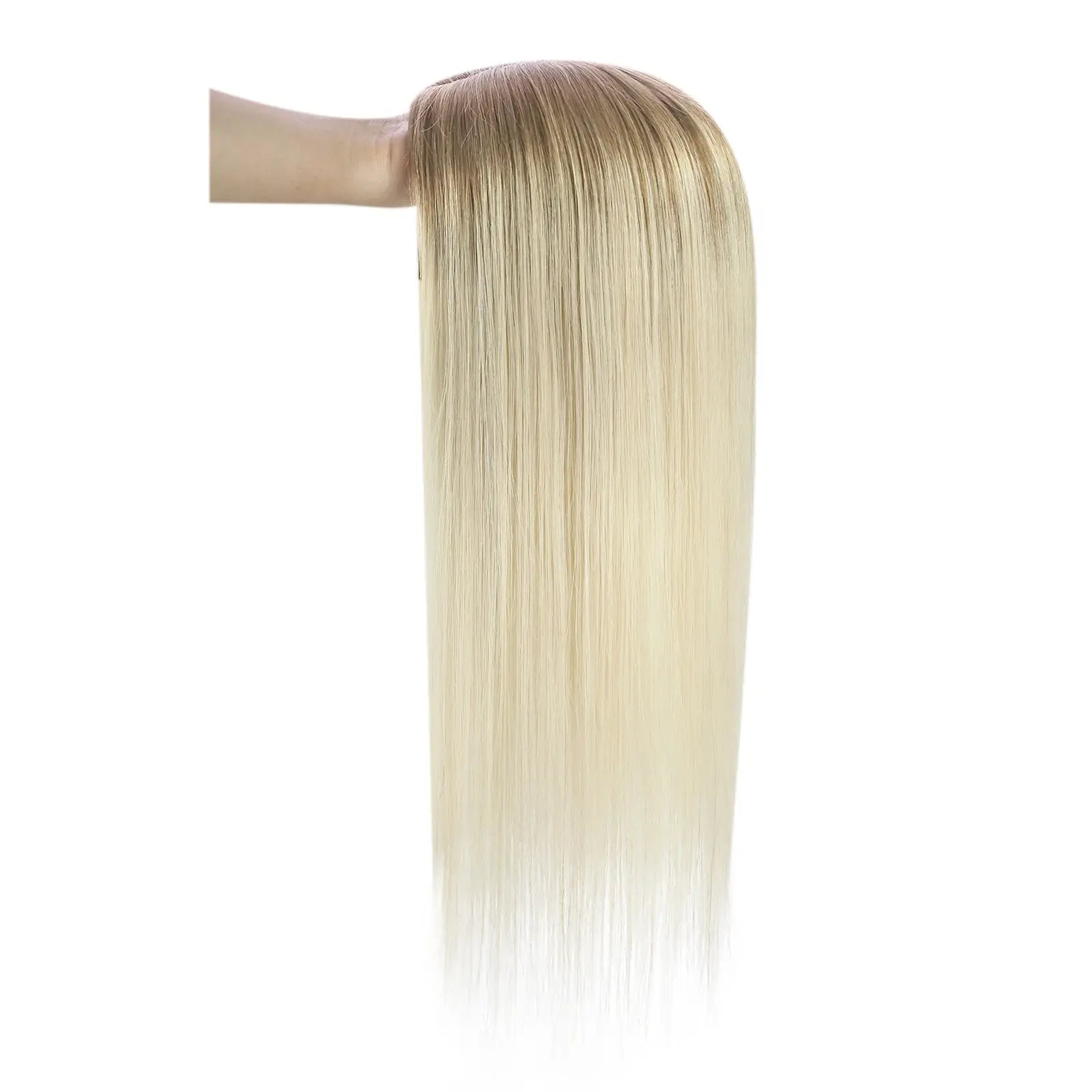 Remy Hair Ombre Brown to Blonde Wiglets Hairpieces For Thinning Hair