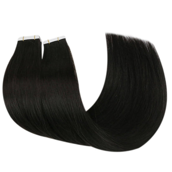 tape in extensions virgin hair 1b