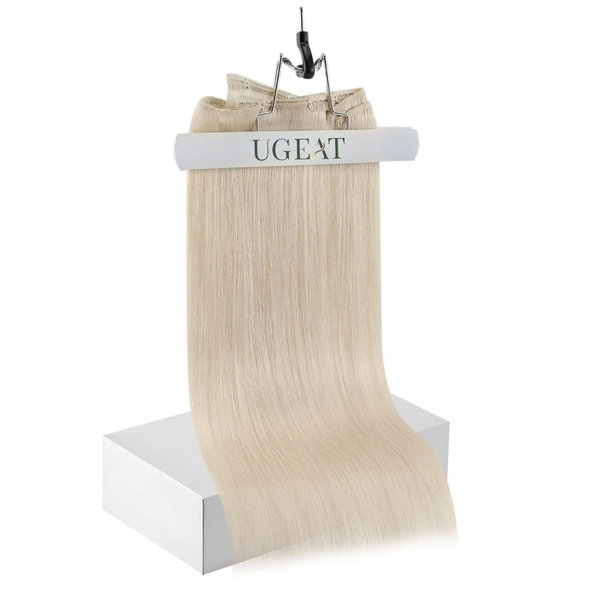 Thickened Clip in Remy Human Hair Extensions Ice Blonde #1000