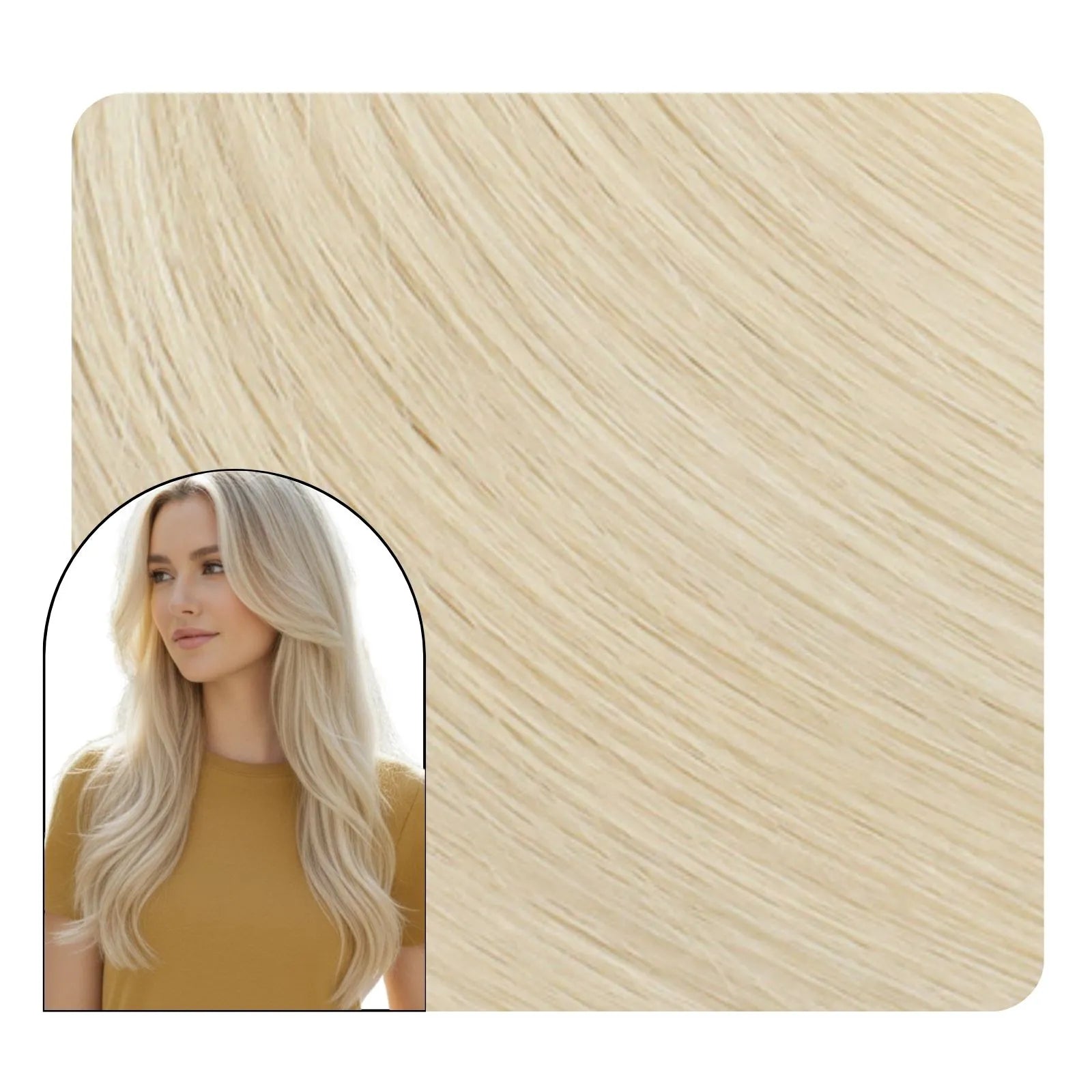 Virgin Tape in Hair Extensions Without Tape Platinum Blonde