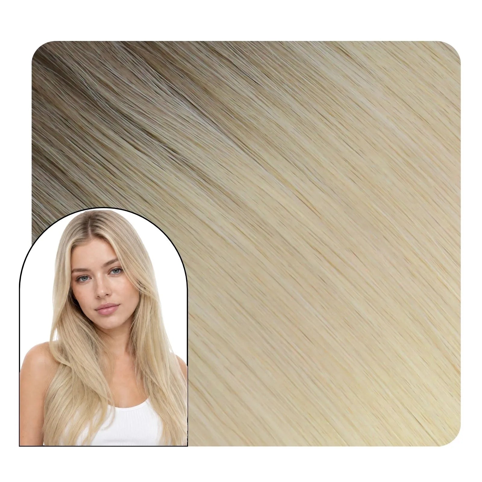 [Pre-Sale] Virgin Butterfly Weft Hair Extensions White Mocha Balayage #R19/60