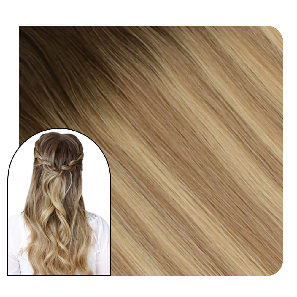 invisible tape in human hair extensions #3/8/22