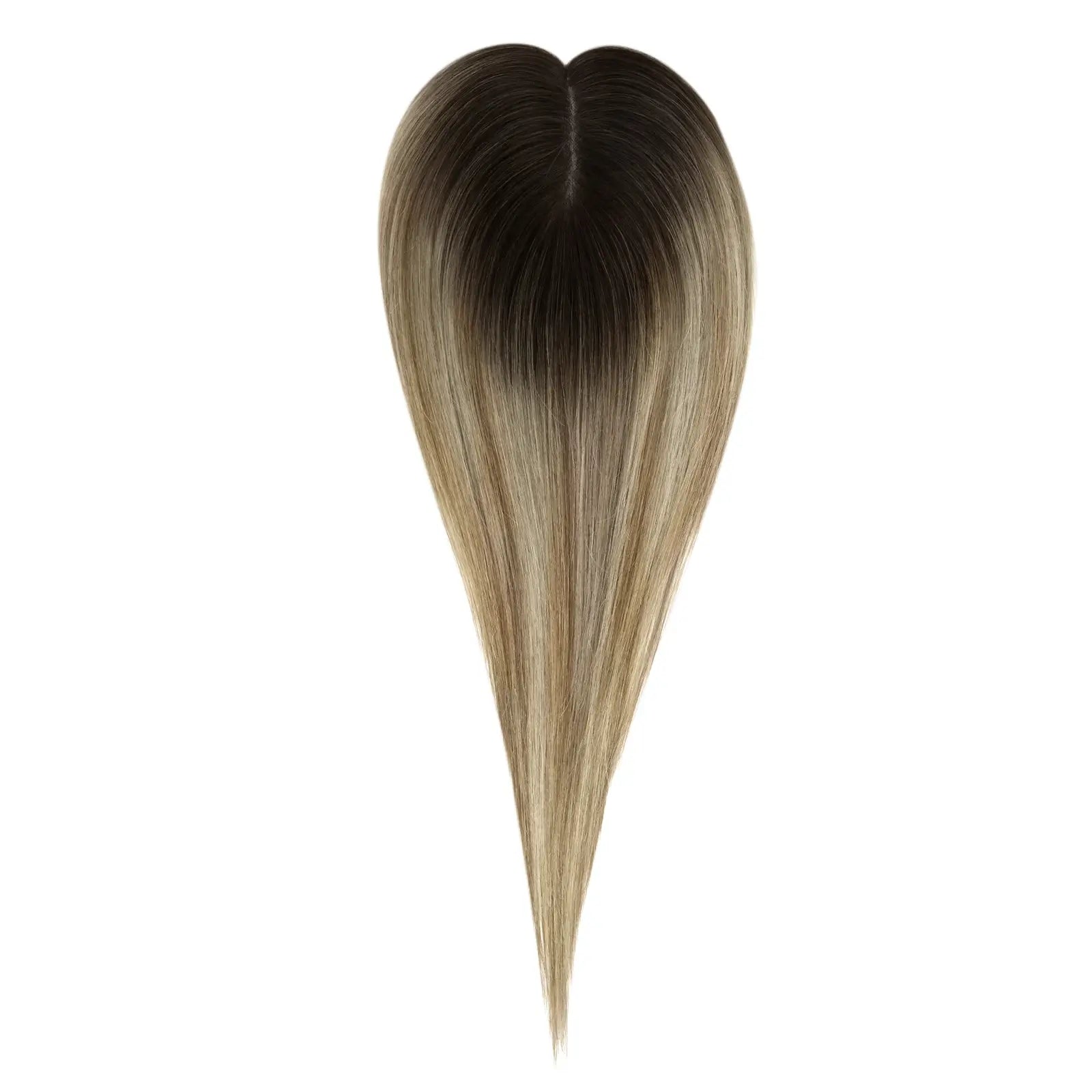 balayage color 100% human hair topper for thinning hair