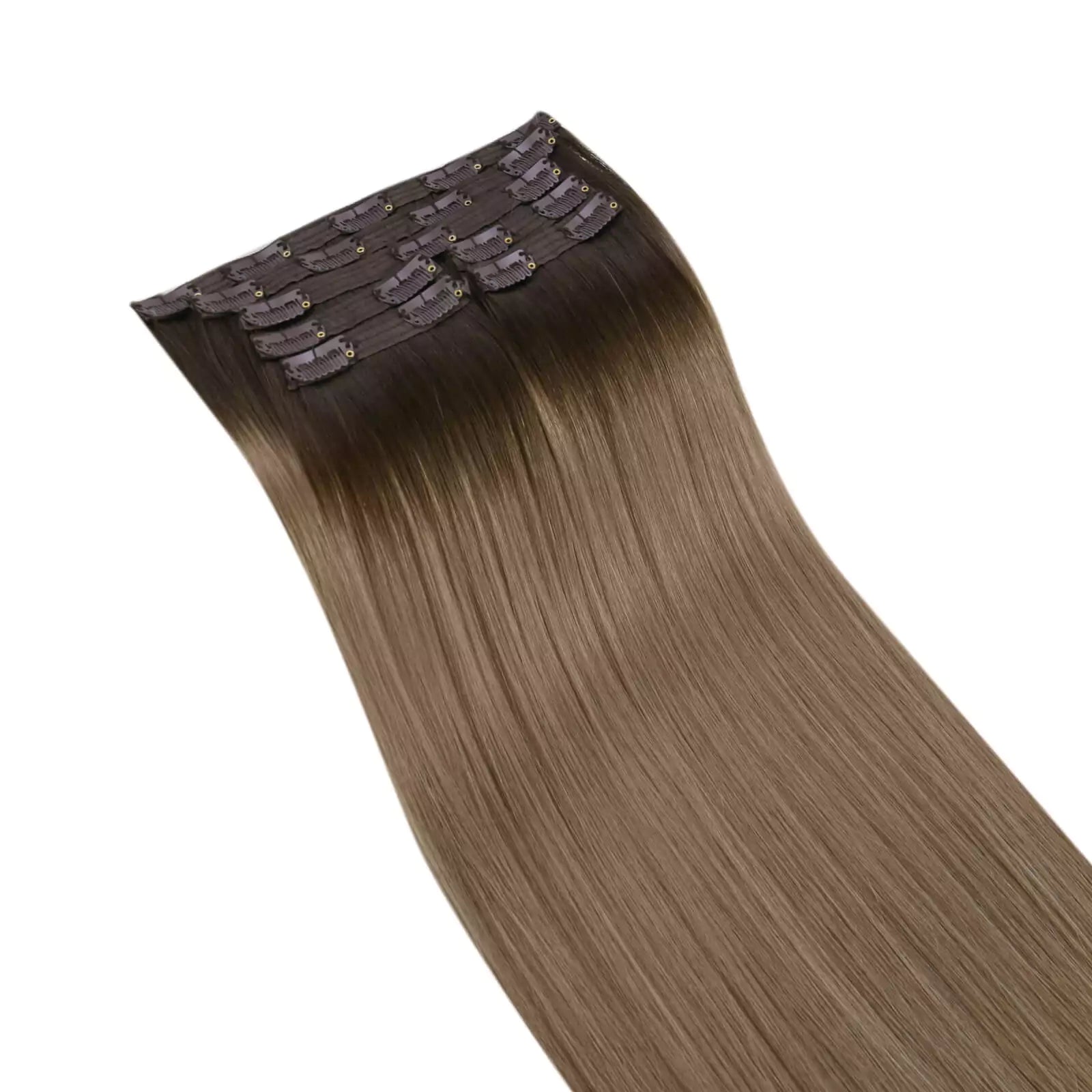 balayage extensions clip in human hair