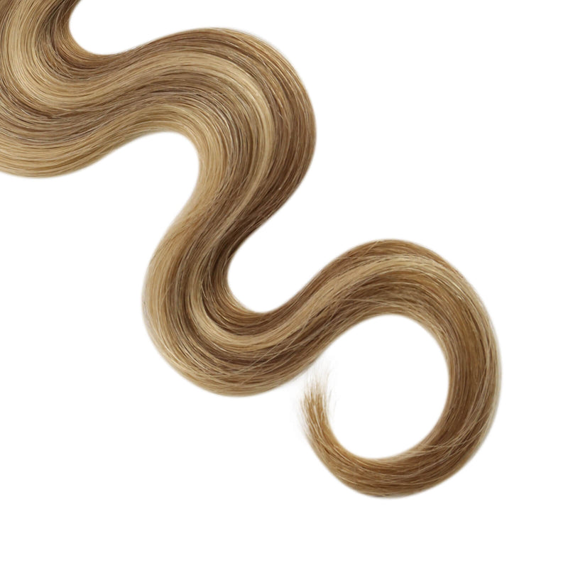 Wavy tape in hair extensions virgin human hair