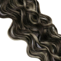 virgin injection tape in hair extensions natural wavy hair