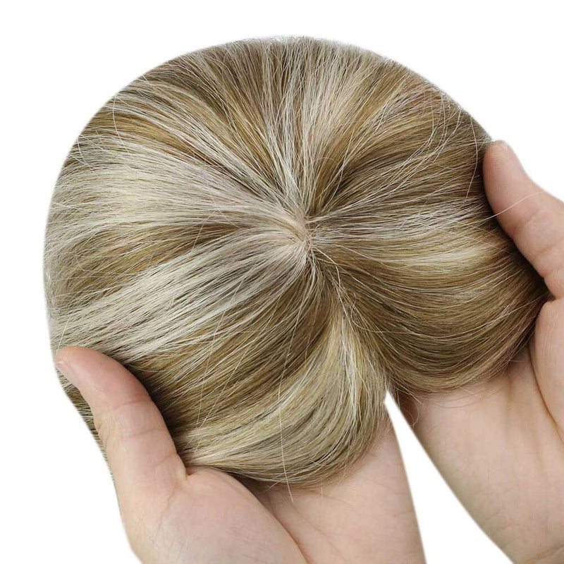 [Density Upgrade 150%] Middle Base Real Human Hair Fringe Topper for Women #8/60